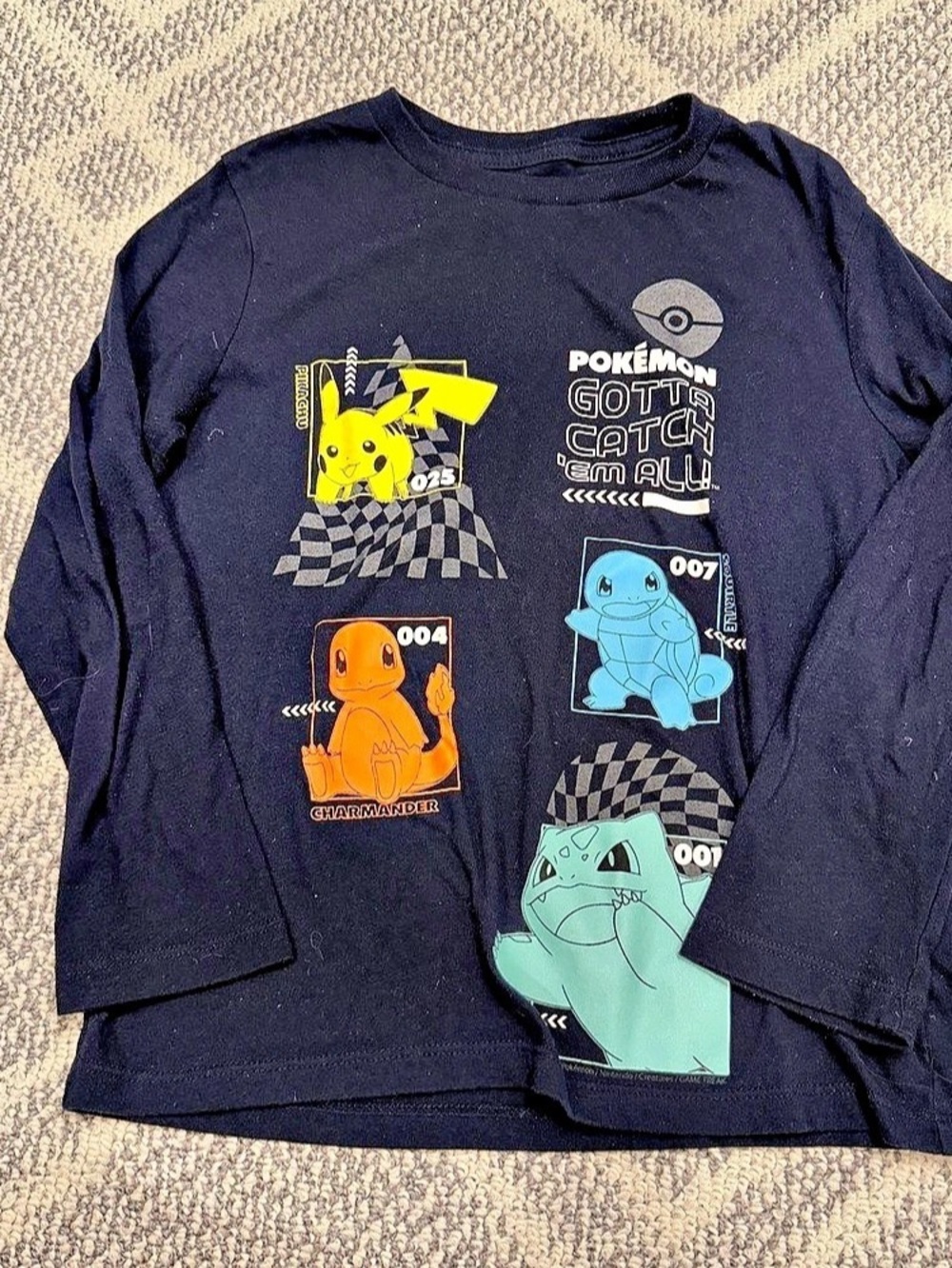 Old Navy Pokémon Boys Long Sleeve Shirt Pikachu Size M 8